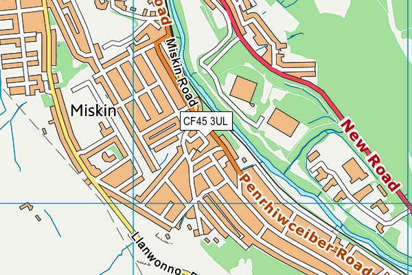 CF45 3UL map - OS VectorMap District (Ordnance Survey)
