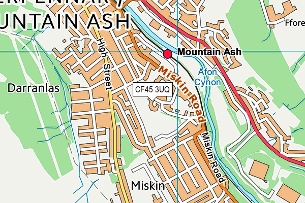 CF45 3UQ map - OS VectorMap District (Ordnance Survey)