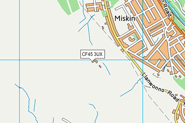 CF45 3UX map - OS VectorMap District (Ordnance Survey)