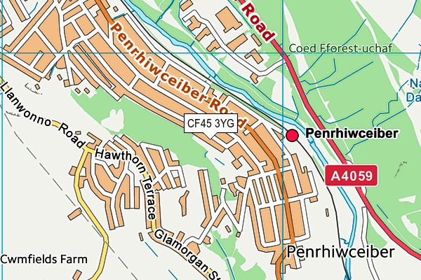 CF45 3YG map - OS VectorMap District (Ordnance Survey)