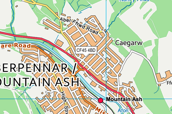 CF45 4BD map - OS VectorMap District (Ordnance Survey)