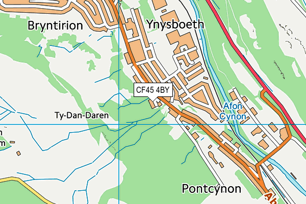 CF45 4BY map - OS VectorMap District (Ordnance Survey)