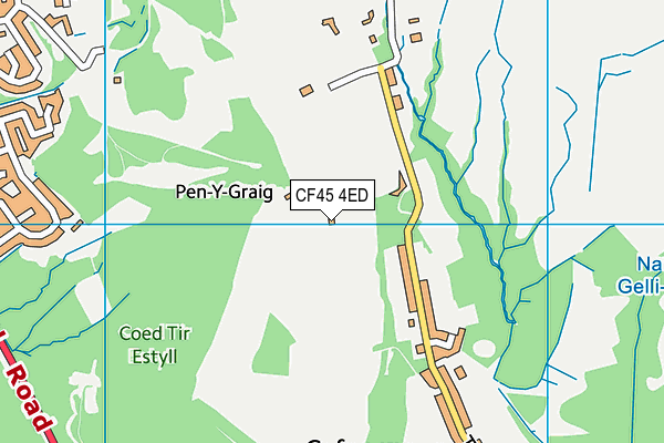 CF45 4ED map - OS VectorMap District (Ordnance Survey)