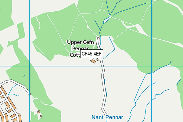 CF45 4EF map - OS VectorMap District (Ordnance Survey)