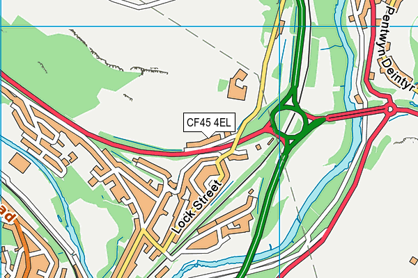 CF45 4EL map - OS VectorMap District (Ordnance Survey)