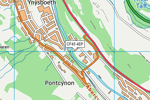 CF45 4EP map - OS VectorMap District (Ordnance Survey)