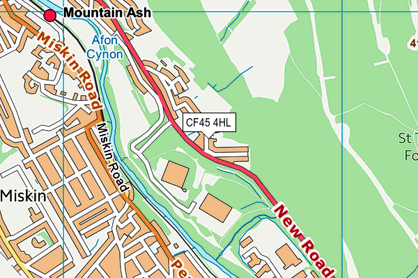 CF45 4HL map - OS VectorMap District (Ordnance Survey)