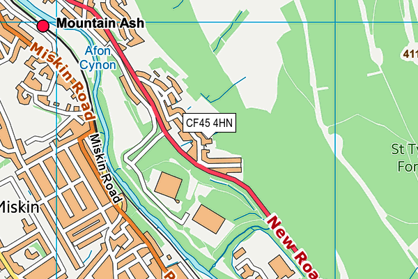 CF45 4HN map - OS VectorMap District (Ordnance Survey)