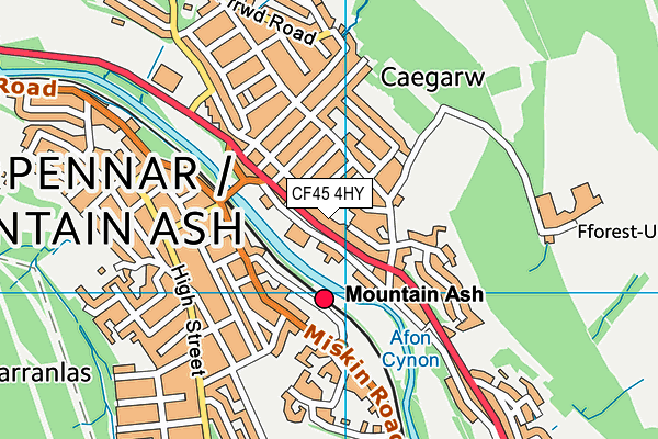 CF45 4HY map - OS VectorMap District (Ordnance Survey)