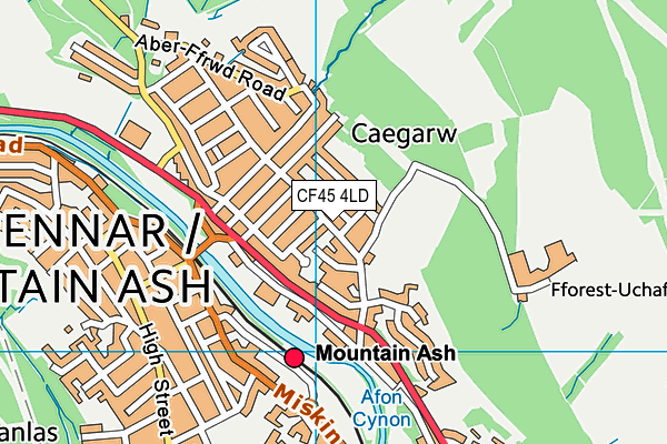 CF45 4LD map - OS VectorMap District (Ordnance Survey)