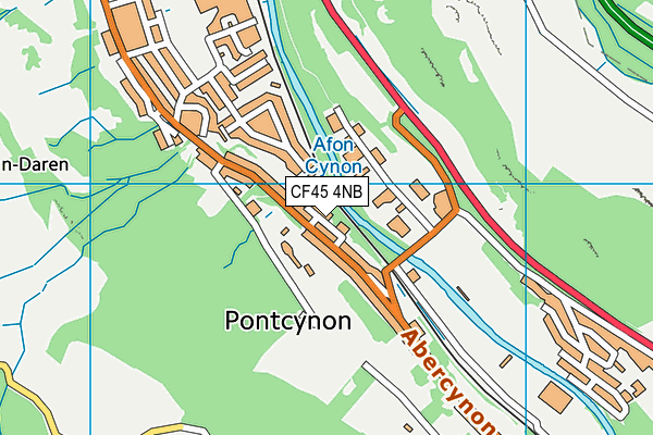 CF45 4NB map - OS VectorMap District (Ordnance Survey)