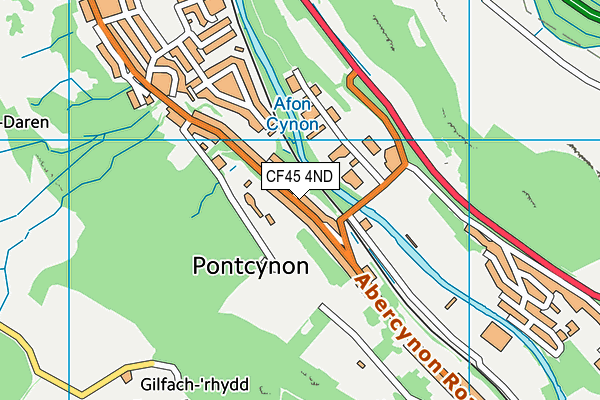 CF45 4ND map - OS VectorMap District (Ordnance Survey)