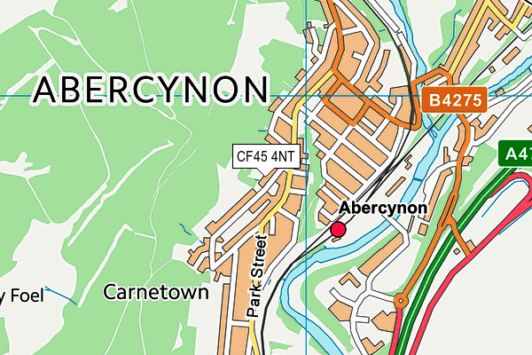 CF45 4NT map - OS VectorMap District (Ordnance Survey)