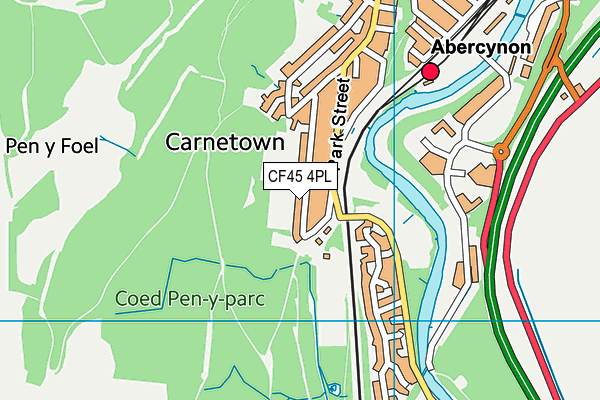 CF45 4PL map - OS VectorMap District (Ordnance Survey)