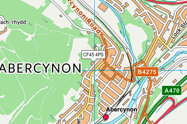 CF45 4PS map - OS VectorMap District (Ordnance Survey)