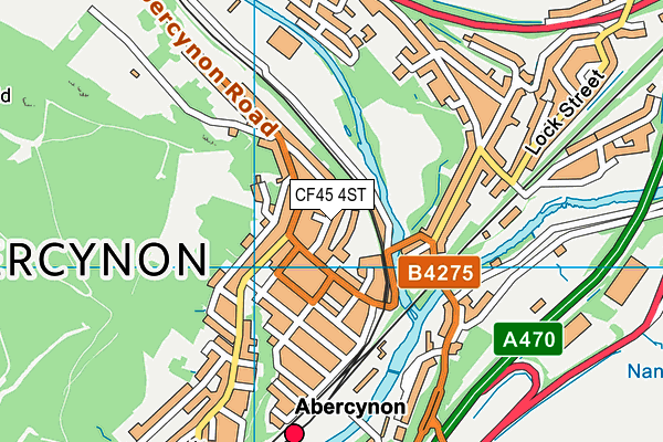 CF45 4ST map - OS VectorMap District (Ordnance Survey)