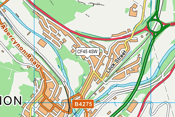 CF45 4SW map - OS VectorMap District (Ordnance Survey)