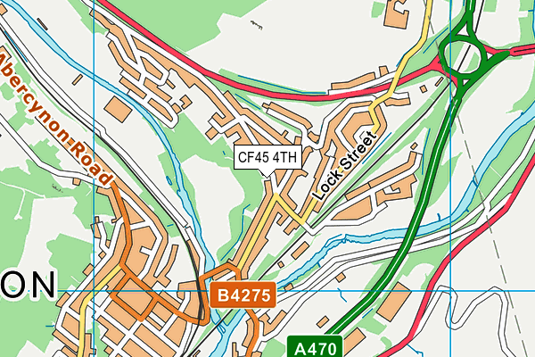 Ysgol Gymraeg Abercynon map (CF45 4TH) - OS VectorMap District (Ordnance Survey)