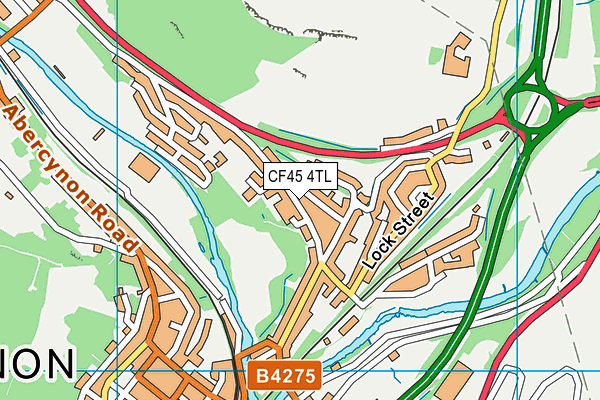 CF45 4TL map - OS VectorMap District (Ordnance Survey)