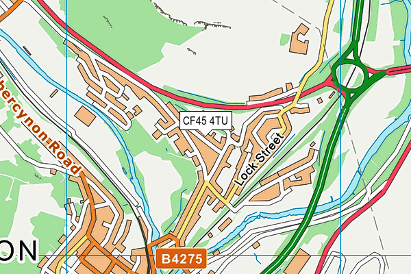 CF45 4TU map - OS VectorMap District (Ordnance Survey)
