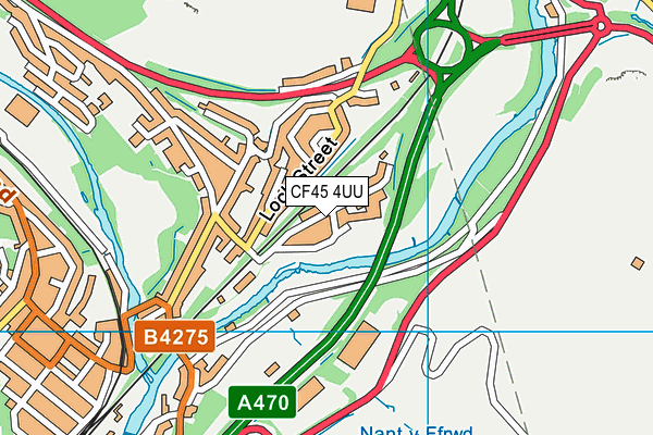 CF45 4UU map - OS VectorMap District (Ordnance Survey)