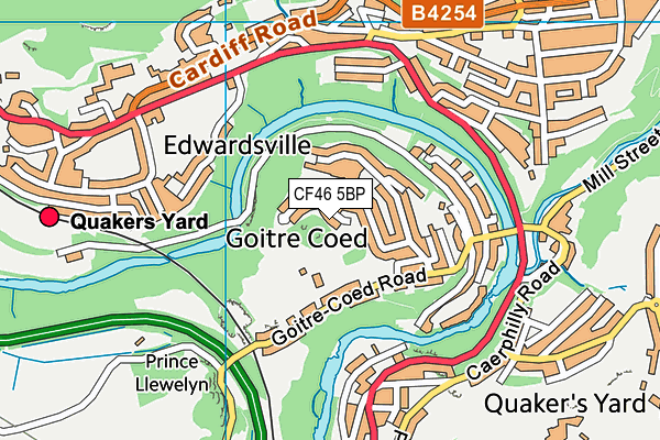 CF46 5BP map - OS VectorMap District (Ordnance Survey)