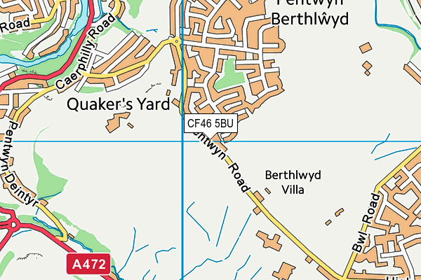 CF46 5BU map - OS VectorMap District (Ordnance Survey)