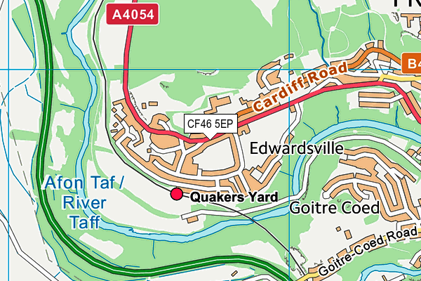 CF46 5EP map - OS VectorMap District (Ordnance Survey)