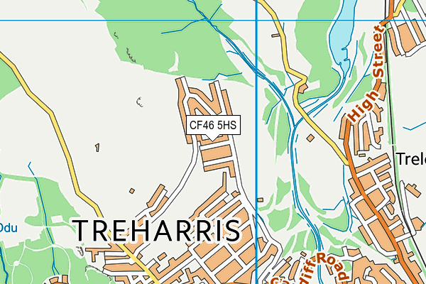 CF46 5HS map - OS VectorMap District (Ordnance Survey)