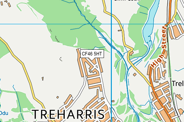 CF46 5HT map - OS VectorMap District (Ordnance Survey)