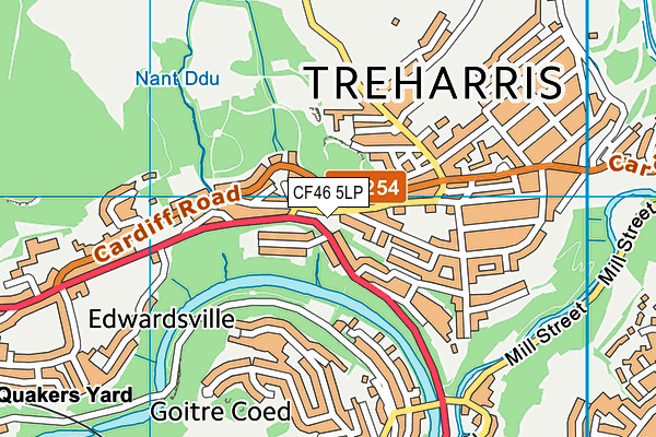 CF46 5LP map - OS VectorMap District (Ordnance Survey)