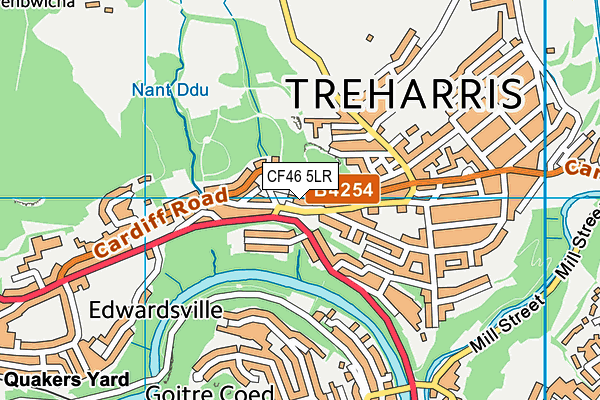 CF46 5LR map - OS VectorMap District (Ordnance Survey)