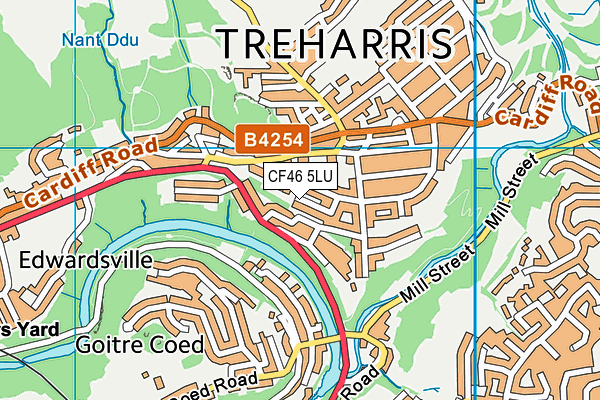 CF46 5LU map - OS VectorMap District (Ordnance Survey)