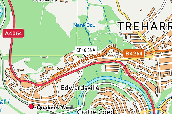 CF46 5NA map - OS VectorMap District (Ordnance Survey)