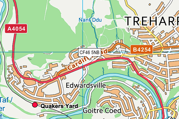 CF46 5NB map - OS VectorMap District (Ordnance Survey)