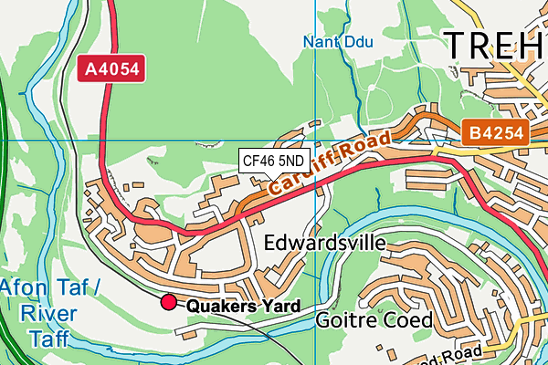 CF46 5ND map - OS VectorMap District (Ordnance Survey)