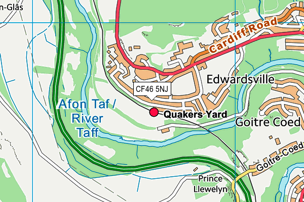 CF46 5NJ map - OS VectorMap District (Ordnance Survey)