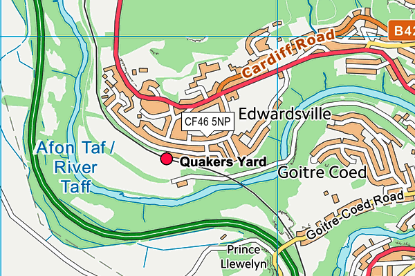 CF46 5NP map - OS VectorMap District (Ordnance Survey)