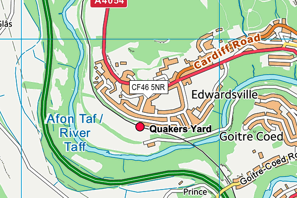 CF46 5NR map - OS VectorMap District (Ordnance Survey)