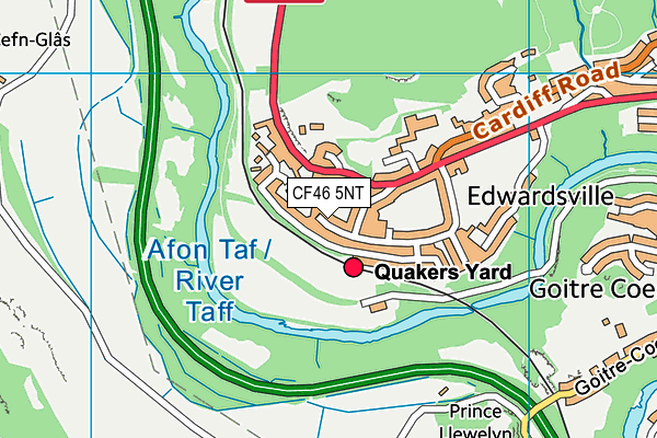 CF46 5NT map - OS VectorMap District (Ordnance Survey)