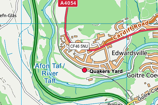 CF46 5NU map - OS VectorMap District (Ordnance Survey)