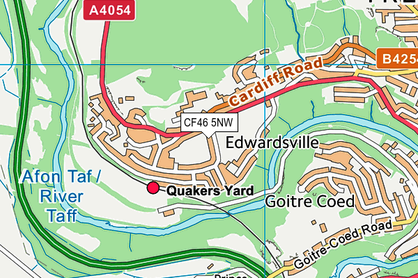 CF46 5NW map - OS VectorMap District (Ordnance Survey)