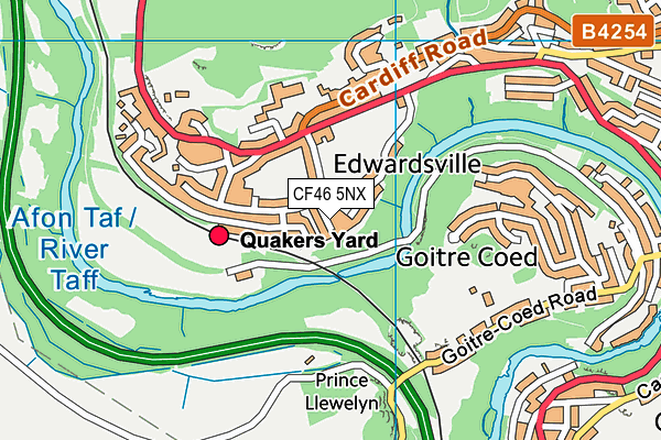 CF46 5NX map - OS VectorMap District (Ordnance Survey)