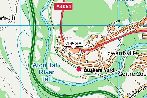 CF46 5PA map - OS VectorMap District (Ordnance Survey)