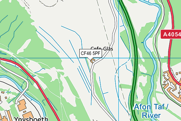 CF46 5PF map - OS VectorMap District (Ordnance Survey)