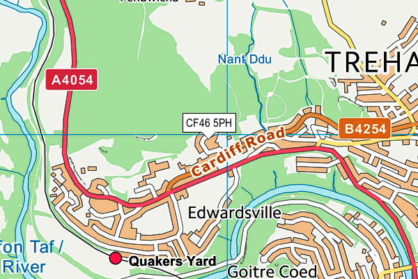 CF46 5PH map - OS VectorMap District (Ordnance Survey)