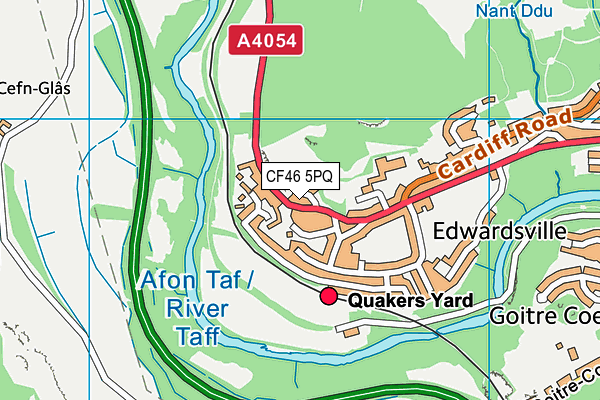 CF46 5PQ map - OS VectorMap District (Ordnance Survey)