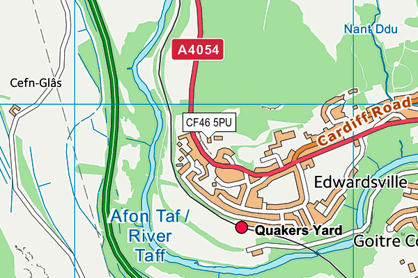 CF46 5PU map - OS VectorMap District (Ordnance Survey)