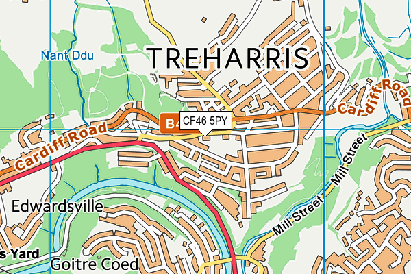 CF46 5PY map - OS VectorMap District (Ordnance Survey)