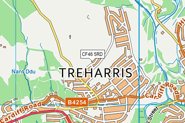 CF46 5RD map - OS VectorMap District (Ordnance Survey)